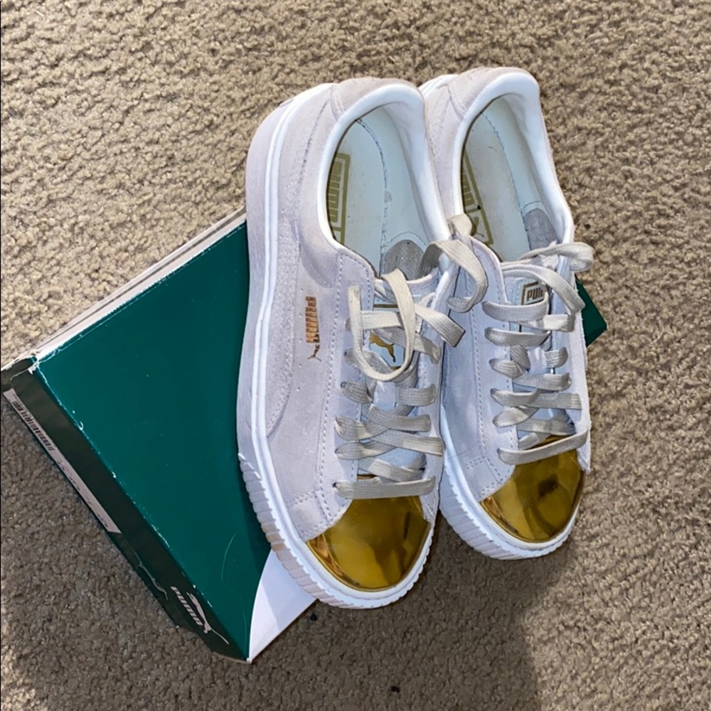 Suede platform puma sneakers